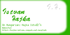 istvan hajka business card